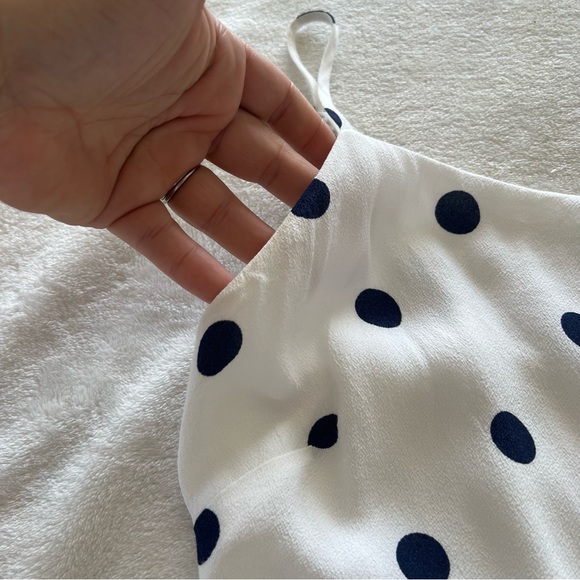 Aritzia Wilfred Isabelle Dress in White/Navy 90s inspired Clueless Mini Dress - Picture 9 of 9